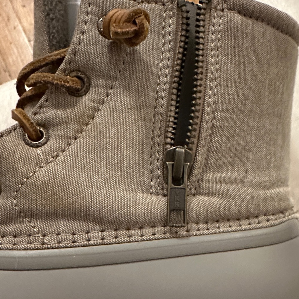 Sperry Saltwater Taupe & Coral Duck Boots 8.5 - Picture 6 of 8